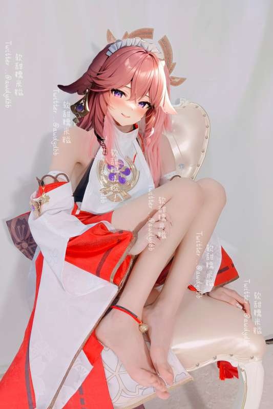 网红软甜糯米糍八重神子屑狐狸与蓝色猫爪套装两套 [33P+2V/1.35G]