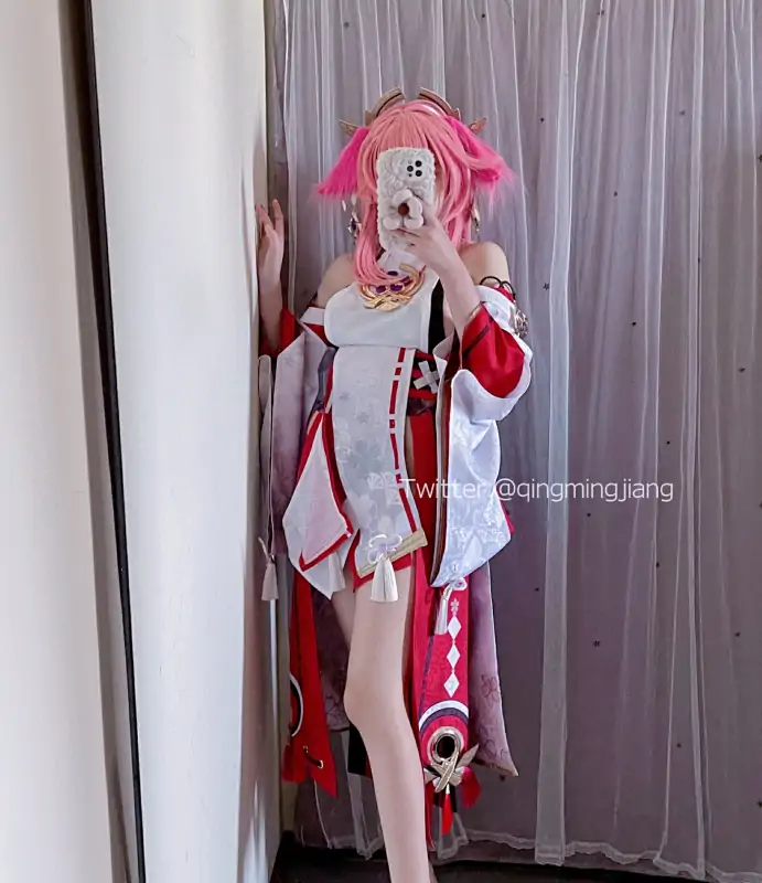 网红小青茗八重神子渔网袜两套 [61P+2V/827M]