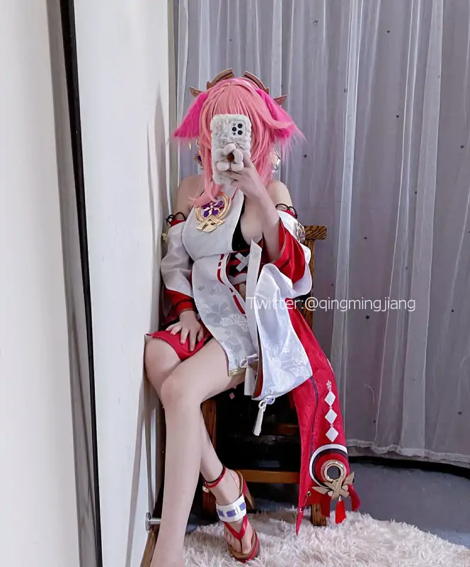 网红小青茗八重神子渔网袜两套 [61P+2V/827M]