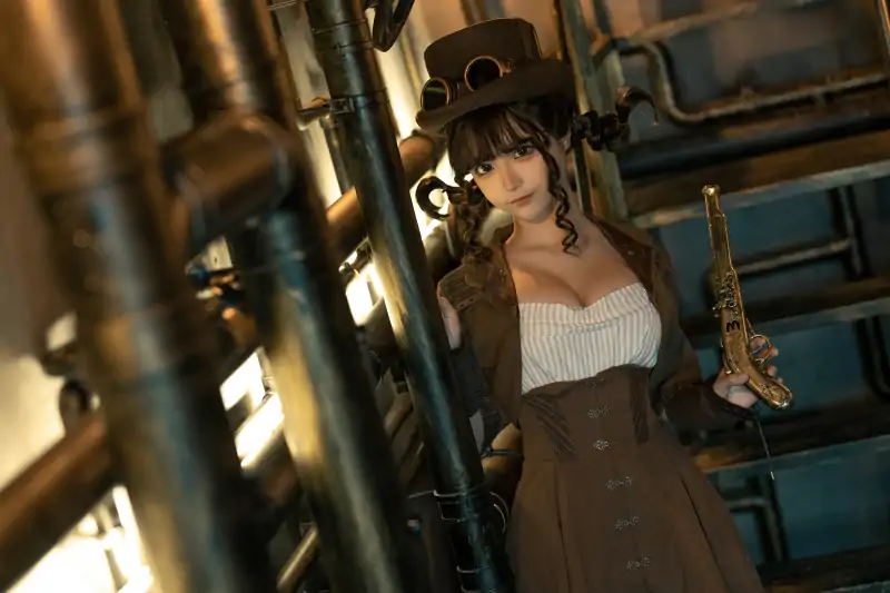 高质量coser蠢沫沫绅士版新作蒸汽朋克少女 [110P/1G]
